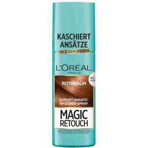 L'Oréal Paris Ansatz-Kaschierspray für stufenlose und natürliche Übergänge, Kaschiert Ansätze bis zur nächsten Haarwäsche, Magic Retouch, Rotbraun, 1 x 75 ml