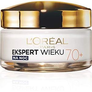 L'Oréal Paris Expert für Alter 70+ Anti-aging gezichtscrème voor de nacht, rijpe huid, rimpelvermindering, verdikking van de huid, vitamine B3, vitamine E, vijgenneiging 50 ml