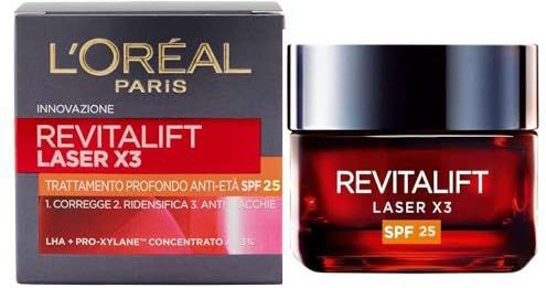 L'Oréal Paris Revitalift Laser X3 anti-aging dagverzorging FPS 20, 2 stuks (2 x 50 ml)