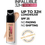 L'Oréal Paris Make-up, Wasserfest und langanhaltend, Flüssige Foundation mit LSF 25, Infaillible 32H Fresh Wear Make-up, 110 Cool, 30 ml