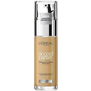 L'Oréal Paris - Vloeibare foundation – vocht 24 uur – formule met hyaluronzuur – alle huidtypes – tint: natuurlijk, goudkleurig (4.D) – perfecte afstemming – 30 ml