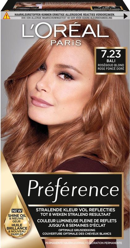 L’Oréal Paris - Préférence 7.23 Bali - Haarverf - Roségoud Blond