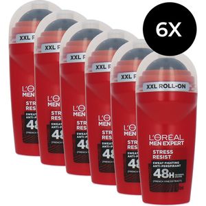 L'Oreal Men Expert - Deo Roller - Stress Anti Perspirant - 6 Stuks