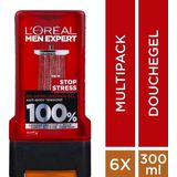 L'Oreal Men Expert - Douchegel - Houtachtig - 6 Stuks - 300 ml