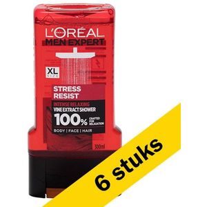 L'Oreal Men Expert Douchegel Stress Anti Perspirant (6 stuks - 300 ml)