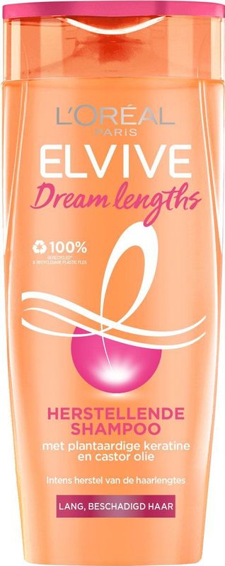 L'Oréal Paris Elvive Dream Lengths - Shampoo met Castorolie en Niacinamide - Lang en Beschadigd Haar - 250ml