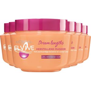 L'Oréal Paris Elvive Dream Lengths - Haarmasker - Voor Lang & Beschadigd Haar - 6 x 300ml