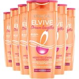 L'Oréal Paris Elvive Dream Lengths - Shampoo met Castorolie en Niacinamide voor Lang en Beschadigd Haar - 6x 250ml