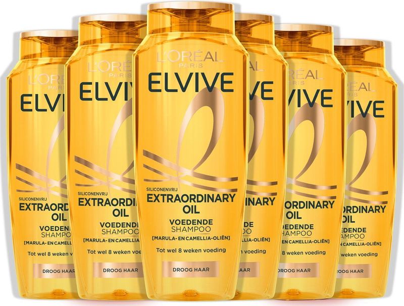 L'Oréal Paris Elvive Extraordinary - Oil Shampoo - Droog haar - 6 x 250ml