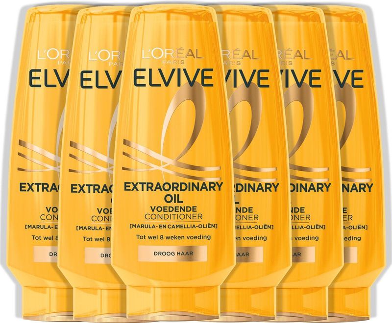L'Oréal Paris Elvive Extraordinary Oil Conditioner - Droog haar - 6 x 200ml