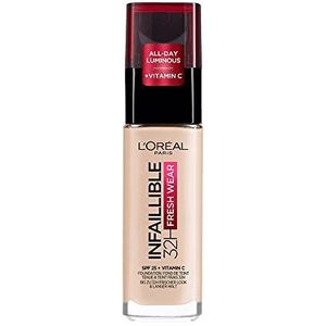 L’Oréal Paris Infaillible 32H Fresh Wear Foundation - 015 Porcelain - Langhoudende Foundation met SPF