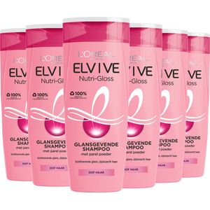 L'Oréal Paris Elvive Nutri Gloss - Shampoo - Dof haar - 6 x 250ml