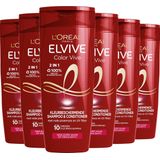 6x L'Oreal Elvive Color-Vive shampoo (250 ml)
