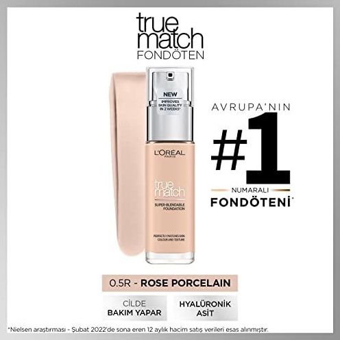 L’Oréal Paris True Match Foundation - Natuurlijk dekkende foundation met Hyaluronzuur en SPF 16 - 0.5R/C - 30 ml