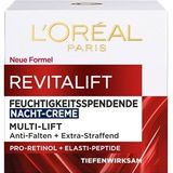 L'Oréal Paris Feuchtigkeitspflege Nacht für Frauen: sorgt für ein strafferes Hautbild & mildert Falten & stärkt die Hautschutzbarriere über Nacht mit Pro-Elastin & Aprikosenkernöl, Revitalift, 1x 50ml