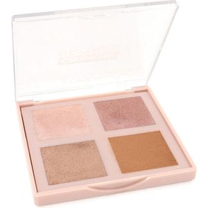 Highlight & Contour Palet - Champagnetint - Poederachtige Formule - 4 Kleurnuances