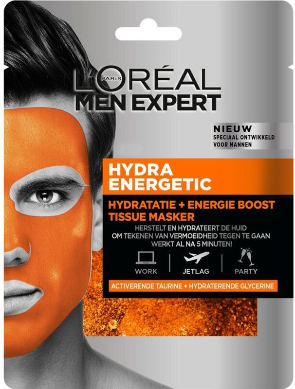 L'Oréal Paris Men Expert - Hydra Energetic Gezichtsmasker - 1 stuk