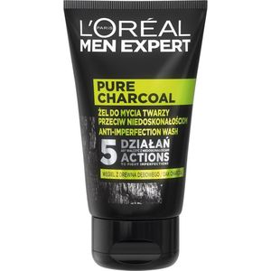 L'Oréal Paris - Men Expert - Gezichtsreinigende Gel - Zwart - Houtskool