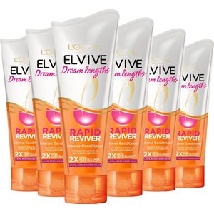L’Oréal Paris Elvive Dream Lengths Rapid Reviver Intense Conditioner - Lang, Beschadigd Haar - 6 x 180 ml