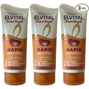 L'Oréal Paris Elvital Rapid Reviver Dream Length dieptespoeling, verpakking van 3 (3 x 180 milliliters)