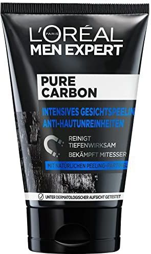 L'Oréal Men Expert Pure Charcoal gezichtspeeling anti-huidonzuiverheden Gezichtsscrub, 100 ml