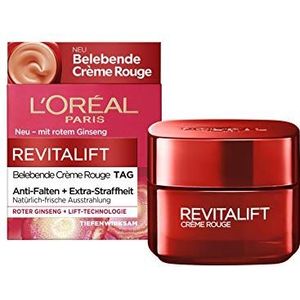 L'Oréal Paris Revitalift dagcrème, revitaliserende crème, anti-aging gezichtsverzorging, anti-rimpels, extra versteviging met rode ginseng, 50 ml