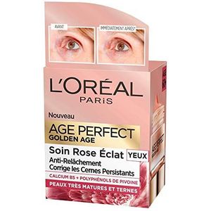 L'Oréal Paris Age Perfect Golden Age – Rosé Gloss oogverzorging – concealer en anti-verslapping – verrijkt met natuurlijke cellen van pioenroos en calcium/vitamine B3 – 15 ml