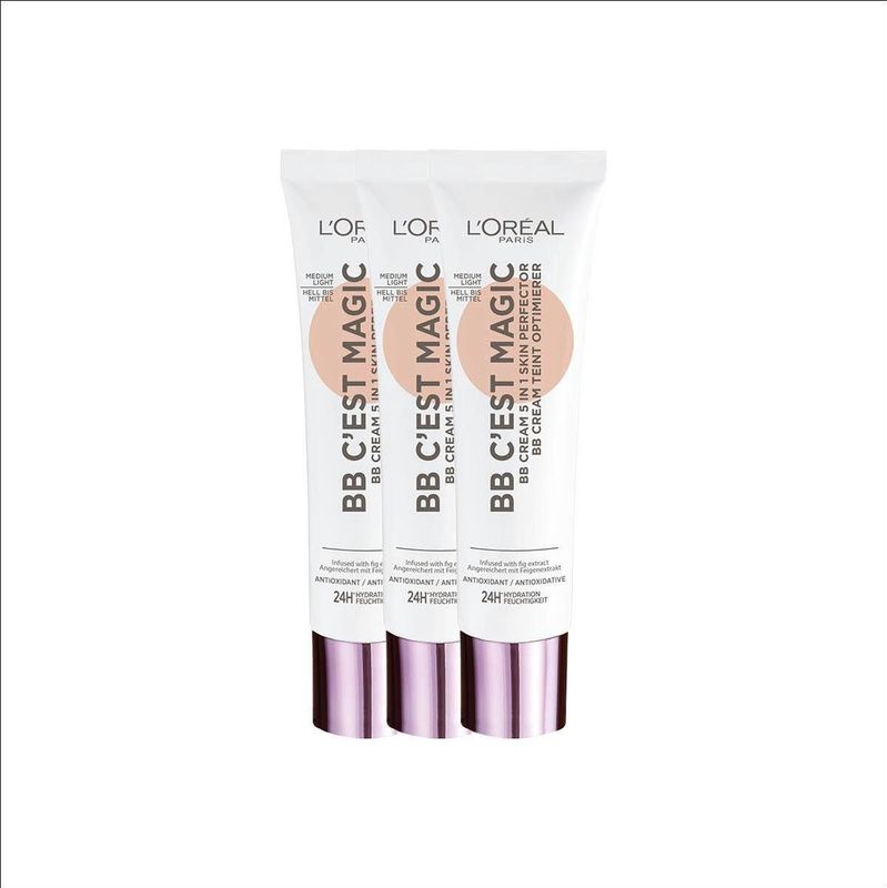 L'Oréal Paris C'est Magic BB Cream - 02 Light - 3 x 30 ml - Voordeelverpakking