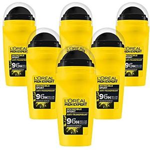 6x L'Oreal Men Expert Invincible Sport Deodorant Roller 50 ml