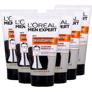 L'Oréal Paris Men Expert Barber Club Invisi Control - Verzorgde Look Styling Gel - 6 x 150ml