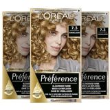 L’Oréal Paris Collectie Préférence Permanent glanzende kleur 7.3 Florida/Caramel blond