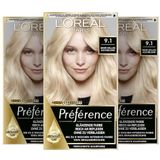 L’Oréal Paris Collectie Préférence Permanent glanzende kleur 9.1 Oslo/Zeer licht asblond