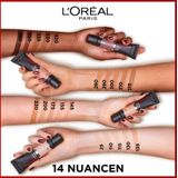 L'Oréal Paris Make up, Wasserfest und langanhaltend, Mattierende, flüssige Foundation mit hoher Deckkraft, Formel mit 4% Niacinamiden, Infaillible 32H Matte Cover, Nr. 320 Cool, 1 x 30 ml