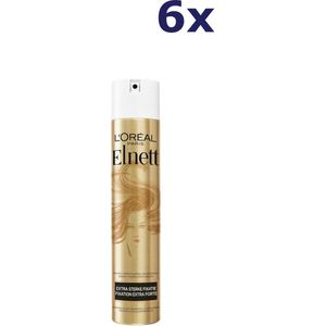 6x L'Oréal Elnett Satin Extra Sterke Fixatie Haarspray 300 ml