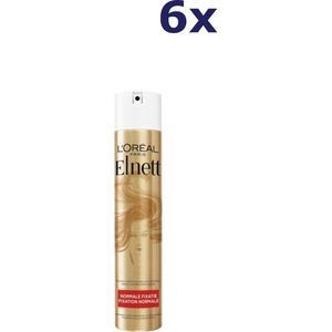 6x L'Oréal Elnett Satin Normale Fixatie Haarspray 300 ml