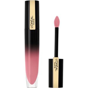 L'Oreal Paris Make-Up Designer Brilliant Signature 305 Be Captivating - Ultra glanzende roze lippenstift - 7 ml