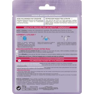 L'Oréal Paris Revitalift Filler Hyaluronzuur Tissue Masker - 1 stuk