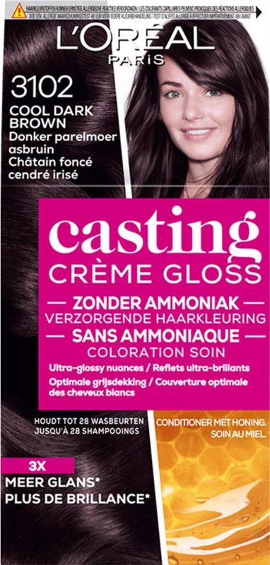 L'Oréal - Casting Crème Gloss - Haarkleuring - Donker Parelmoer Asbruin