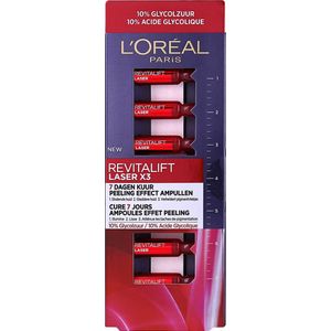L’Oréal Paris Revitalift Laser X3 Peeling Effect Ampullen - 7 Daagse Kuur - Met Glycolzuur voor een Stralende Huid