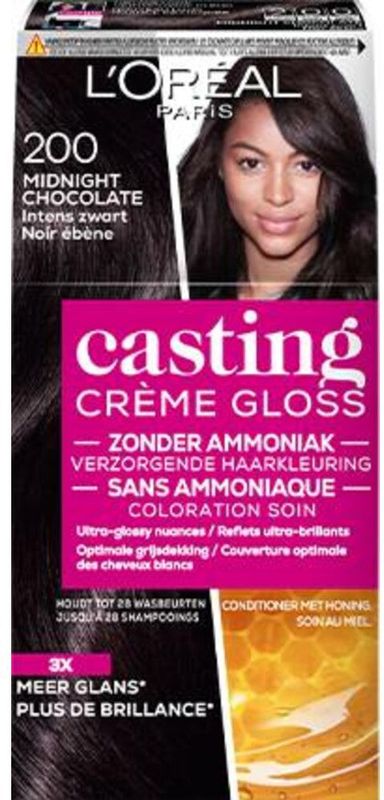 L'Oréal - Casting Crème Gloss - Haarkleuring - 200 Zeer Donkerbruin