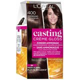 6x L'Oréal Casting Crème Gloss Haarkleuring 400 Espresso - Middenbruin