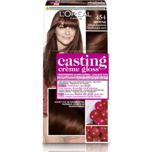 L'Oréal - Casting Crème Gloss - Semi-Permanente Haarkleuring - 454 Mahonie Koperbruin - 6x