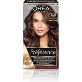 3x L'Oréal Préférence Permanente Haarkleuring 6.21 Zeer licht koel bruin