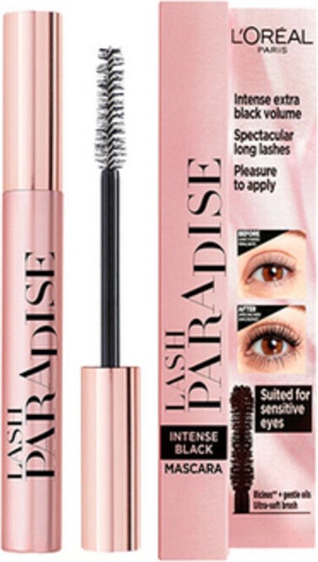 4x L'Oréal Lash Paradise Mascara Intense Zwart 6,4 ml