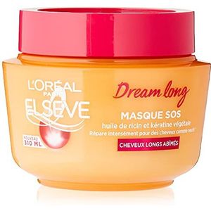 L'Oréal Paris Elseve Dream Lang masker, verrijkt met ricinusolie/keratine voor lang haar, 1 stuk