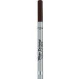 L'Oréal Paris Unbelieva Brow Micro Tatouage 109 Ebony, wischfester Filzstift mit Dreizack-Spitze, bis zu 48H Halt, Microblading-Effekt
