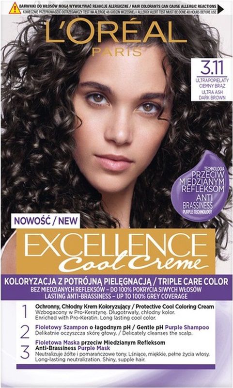 Excellence Cool Creme haarkleuring 3.11 Ultra Donker Bruin