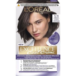 L'Oréal Paris Excellence Cool Creme 5.11 - Ultra koel Lichtbruin - Haarverf.