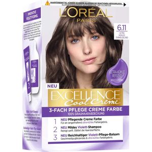 L'Oréal Paris Excellence Koele Crème, 258 g donkerblond # 6.11