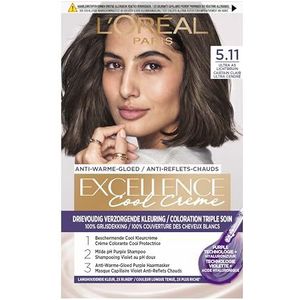 L'Oréal Paris Excellence Cool Crème Ultra As Lichtbruin 5.11 - Permanente Haarkleuring